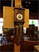 Gorgeous German Mahogany Wall Clock Weight Driven