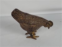 Vtg Hollow Brass Hen Figurine