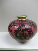Large Red  & Black Vase