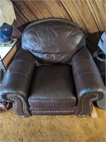 Leather armchair 45in W 41in L 30in H (Shop Main