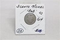 1868P 3 Cents