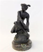 Jean-Baptiste Pigalle Sculpture in Bronze Mercury