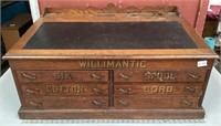 Antique Willimantic Six Spool Cotton Cord Cabinet