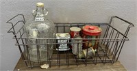 LOT OF COLLECTIBLE TINS & GLASS