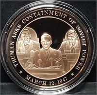 Franklin Mint 45mm Bronze US History Medal 1947