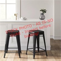 2ct Backless Swivel Counter barstools