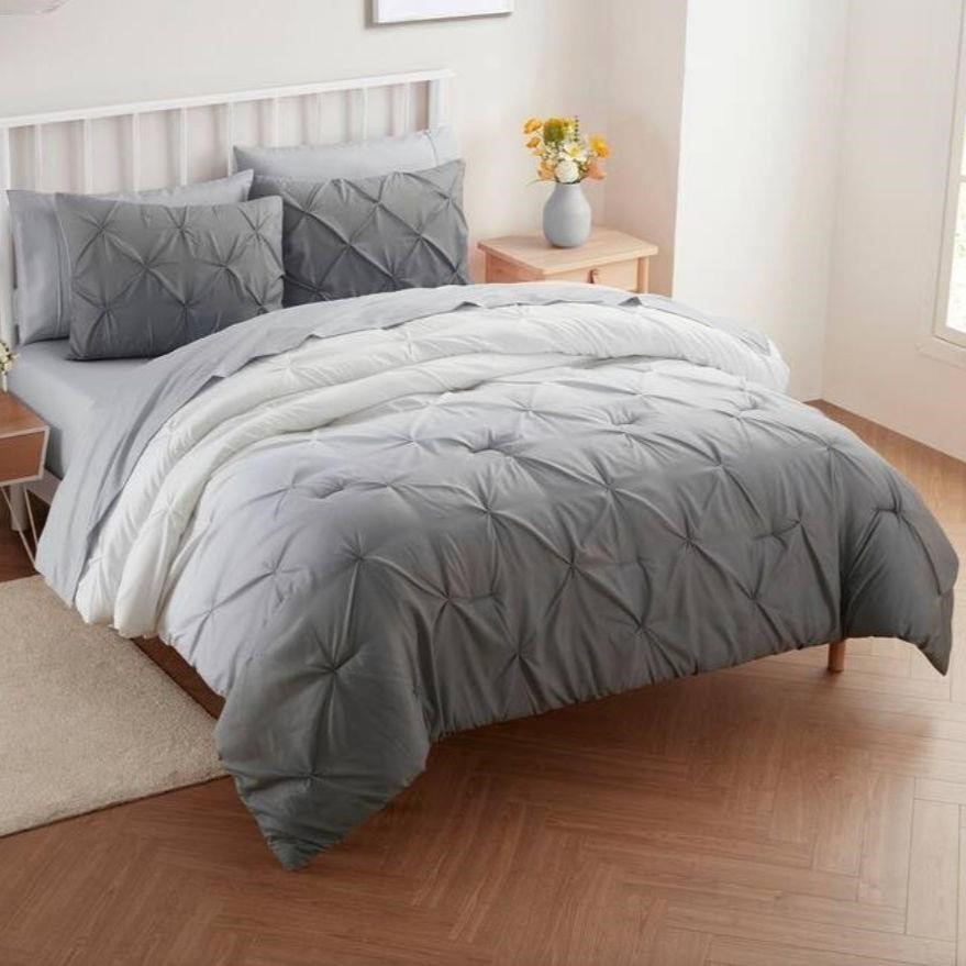 Queen Size Duvet Cover - 2 Shams - White