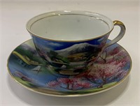 Japan Hand Painted Cup & Saucer