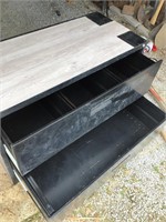 Metal two drawer cabinet