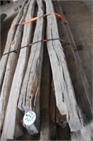 set of roof rafters, hand hewn