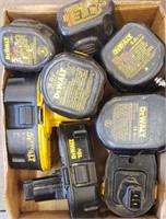 Assorted Voltage DeWalt Batteries,  Condition