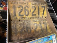 America’s Dairyland Wisconsin license plates 1941
