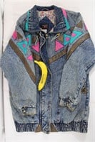 Vintage "Weathered Blues" Denim Bomber Jacket