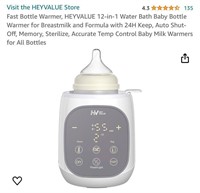 Fast Bottle Warmer, HEYVALUE 12-in-1 Water Bath