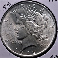 1922 PEACE DOLLAR CHOICE BU