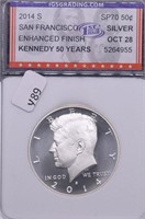 2014 S IGS SP70 KENNEDY HALF DOLLAR