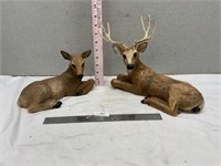 Large Buck Dough Deer Figures Resting