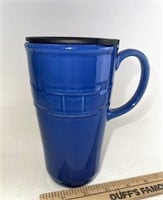 Longaberger Cornflower travel mug with lid