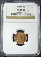 1935-D WHEAT CENT NGC MS-65 RD