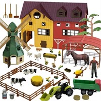 Farm Animals Figurines Toys -140 pcs Toy Set Barn