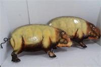 2 Metal Pigs Decor-30"x18"
