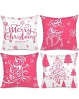 2 packs Artmag Christmas Pillow Covers 16x16 Set