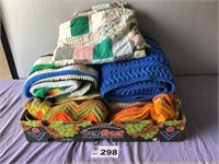 4 AFGHANS AND A QUILT