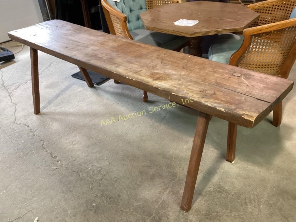 Solid Wooden Bench, see photos for wear marks,