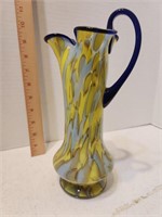 Czecho-Slovokia hand blown glass art vase.