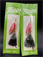 (2) Vtg. Mepps Aglia Long #4 Fishing Lures