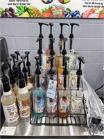 Countertop Rack with Flavored Syrups