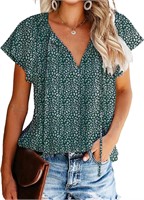 2XL OUNAYA WOMENS PRINTED SUMMER BLOUSE