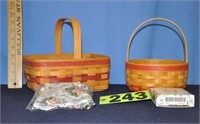 (2) Longaberger baskets incl 1994 Mother's Day, &