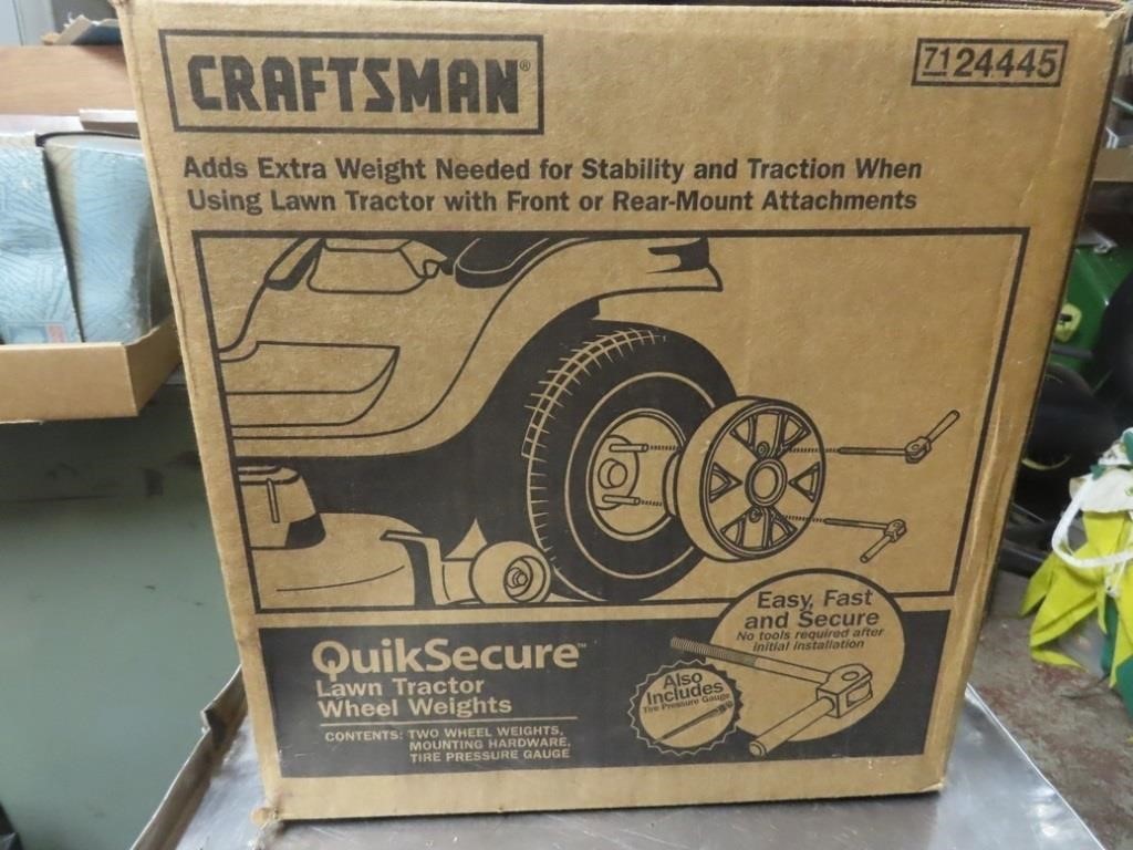 New Craftsman lawn tractor wheel weights.