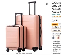 COOLIFE Luggage Suitcase 2 Piece Set