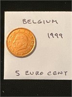Belgium 1999  5 Euro Cent Coin