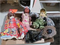 BLACK AMERICANA, NATIVE AMERICAN, MISC. DOLLS