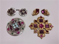 (2) Earrings & Brooch Sets (MFA & Sarah Coventry)