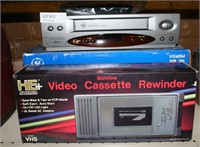 LIKE NEW VIDEO CASSETTE REWINDER & VCR