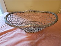 Wire basket silvertone 15x9x5.5 oval shape