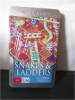 SEALED CLASSIC GAMES SNAKES & LADDERS TIN BOX EDIT