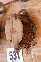 Old Wooden Pulley