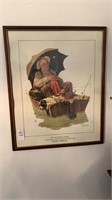 Vintage Norman Rockwell “Gone Fishing” picture