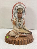 INDIAN CHIEF STATUE - 14"
