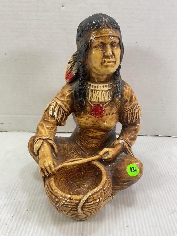 NATIVE AMERICAN STATUE - 11"