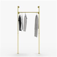 Pamo Industrial Pipe Clothing Rack Metal Gold -