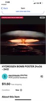 1974 Hydrogen Bomb Poster 24x36