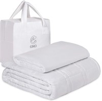 GNO Weighted Blanket White Bamboo Cover 60"X 80"