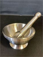 Stainless mortar and pestle 5.25”x2.25”