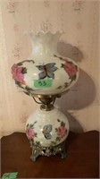 Electric Hurricane Lamp with Butterflies on